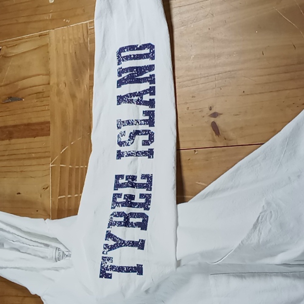 Art On T's White Full Zip Hooded Shacket Tybee Island Yacht Club  Size Medium - Picture 10 of 13